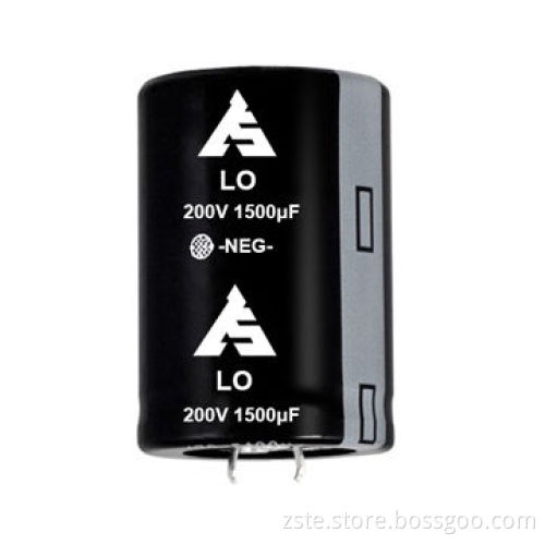 Snap-in Aluminum Electrolytic Capacitor, LO, 200V/1500uF